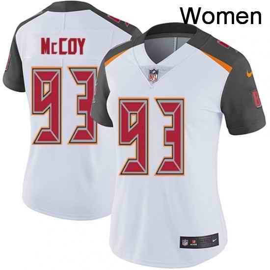 Womens Nike Tampa Bay Buccaneers 93 Gerald McCoy White Vapor Untouchable Limited Player NFL Jersey